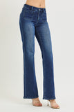 Mid Rise Flare Patch Pocket Jeans
