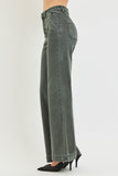 High Rise Wide Leg Slant Pocket Pants