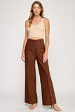 Solid Wide Long Pants