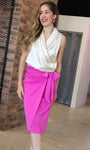 Fuschia Side Knot Skirt