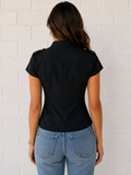 Napoleon Style Short Sleeve Blouse