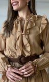 Belted Ruffled Dress