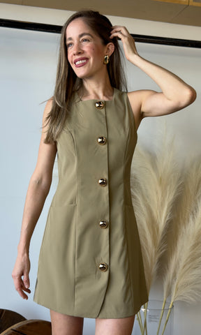 Button Up Mini Dress