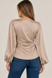 Long Sleeve Waist Trip Top