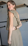 Linen One Shoulder Ruffle