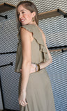 Linen One Shoulder Ruffle