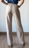 Linen Tailored Wide-leg Pant