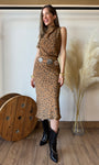 Animal Print Midi Skirt