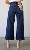 High Rise Crop Wide Jeans