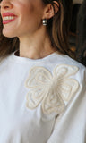 Flower Embroided Tee