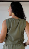Linen Effect Sleeveless Top