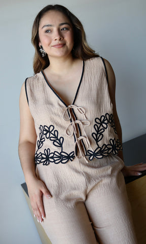 Embroidery Detail Vest Top