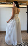 Pleated and Lace Mix Palazzo
