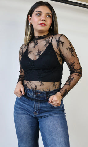 Black Lace Top