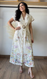 Flower Print Embroided Dress