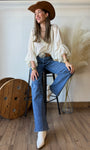 Ivory Ruffle Blouse