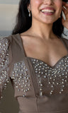 Mocha Rhinestone Dress