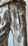 Embroidered Leaf Pants