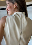 Gold Details Beige Top
