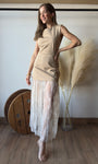 Lace Contraste Sleeveless Dress