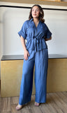 Blue Linen Pants