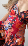 Printed V-neck Shoulder Strap O-ring