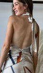 Multi-Colored Satin Dress