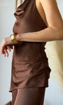 Cowl Neck Backless Halter Top
