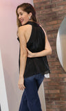 Black Halter Blouse