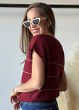 Stripe Button Down Knit Cardigan