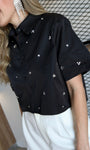 Black Embellished Shirt