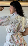 Short Sleeve Button Down Belted Dress