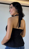 Black Halter Top
