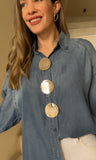 Denim Btton Detail Shirt