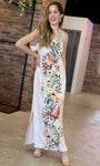 Flower Print Linen Dress