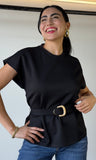 Black Belted T-Shirt