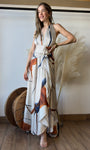 Multi-Colored Satin Dress