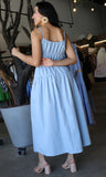 Front Tie Tiered Long Dress