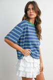 Striped Boxy Cropped T-shirt