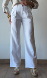 Linen Tailored Wide-leg Pant
