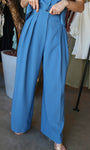 High Waist Pleated Wide Pants