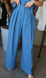 High Waist Pleated Wide Pants