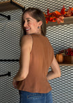 Squared Cut Button Blouse