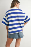 Striped Oversized Polo Shirt