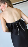 Black Satin Back Detail Maxi Dress