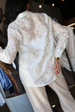 Embroided Button Blouse