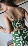 Green Print Top