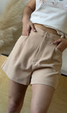 Pleated Waist Woven Shorts