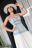 Denim Contsrast Dress