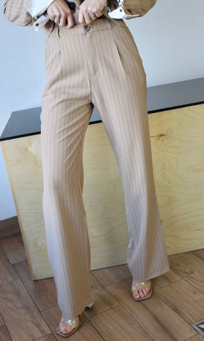 High Rise Striped Pants